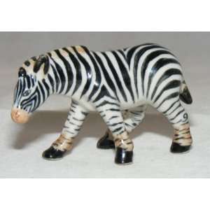  ZEBRA w/Brm strolls SUPER MINIATURE Figurine NEW Porcelain 