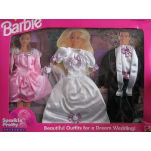   Wedding Outfits! Easy To Dress (1995 Arcotoys, Mattel): Toys & Games
