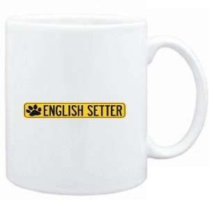  Mug White  English Setter PAW . SIGN / STREET  Dogs 