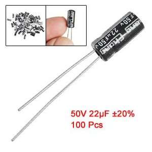  100 Pcs 5x11mm 22uF Capacitance Radial Lead Electrolytic 