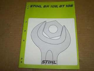 17) Stihl Service Manual BT & BR 106 Blower  