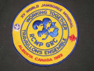 1983 World Jamboree Travalillons Ensemble Back Patch c21  