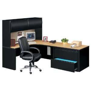  Mayline Right Corner Workstation with Hutch: Office 