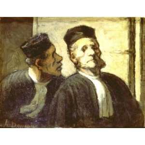   painting name: The Two Attorneys, By Daumier Honoré  Home & Kitchen