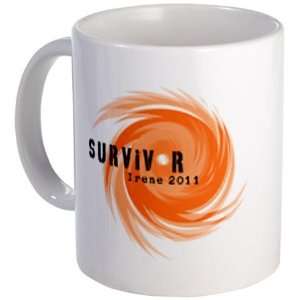  SURVIVOR Hurricane Irene 2011 Orange on a Ceramic Coffee 