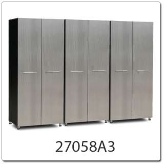 GARAGE CABINET SYSTEM 3 PIECES SILVER   FREE SHIPPING  