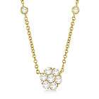 00ct Flower Pendant Diamonds By The Yard Station Necklace 14k Yellow 
