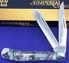 SCHRADE SMALL TRAPPER POCKET KNIFE PURPLE SWIRL 2 3/4 CLOSED IMP19PRT 