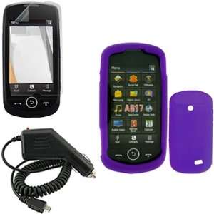   Case Faceplate Cover + Rapid Car Charger + LCD Screen Protector for