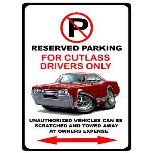   Oldsmobile Cutlass Muscle Car toon No Parking Sign: Everything Else