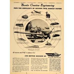  1946 Ad Bendix Engineering Airplane Car Train Products 