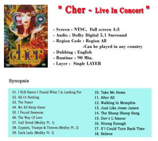 Cher   Live In Concert   DVD NEW n SEALED !!!  