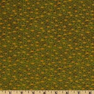   Folk Art Speckles Olive Fabric By The Yard Arts, Crafts & Sewing