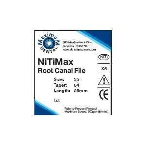   NitiMax Rotary Files 6/pk Ni Ti dental root canal file: Camera & Photo