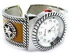   Western Cowgirl Star Bangle Watch, Geneva, Stainless Steel, Leather