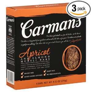 Carmans Apricot Almond Muesli Bar, 9.52 Ounce (Pack of 3)  
