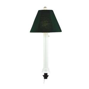   Umbrella Table Lamp White Natural Linen Shade: Home Improvement
