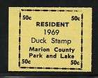 1969 Kansas Marion County Lake Park Duck Waterfowl Stam