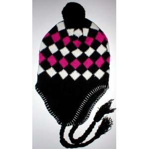  Womens Warm Winter Fleece Earflap Black Ski Hat Ear Flap 