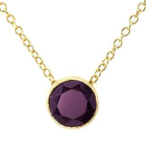   Carre Created Amethyst Pendant 18K Gold Clad Betty Carre Jewelry