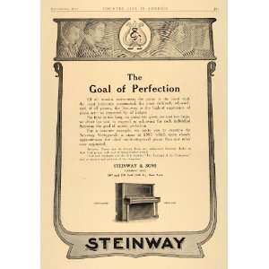 1907 Ad Steinway Sons Hall Vertegrand Piano Pricing   Original Print 