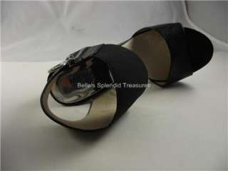 NIB MICHAEL KORS odelia sandal shoe BLACK HIGH HEELS PLATFORM SLING 7 