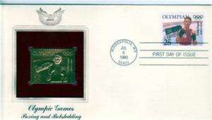 GOLD STAMP REPLICA FIRST DAY ISSUE 1990 OLYMPIC GAMES  