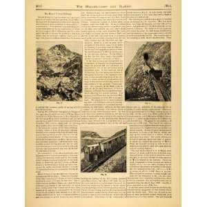  1890 Article Mount Pilatus Rack Railway Mountain 