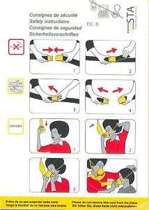 Safety Card   STA Trans African Airlines   DC 9 (SC936)  