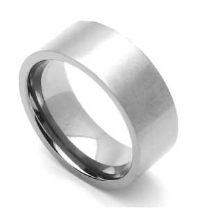  Fit Stainless Steel Wedding Band Satin Finished Classic Flat Ring 