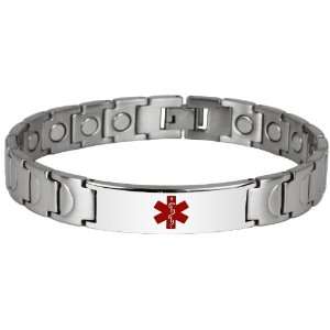   inch Stainless Steel Engravable Medical Alert Bracelet Jewelry