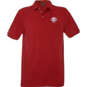   Phillies Red Classic Pique Stainguard Polo Shirt