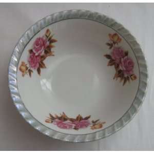 Vintage China Rose Pattern Small Serving Bowl