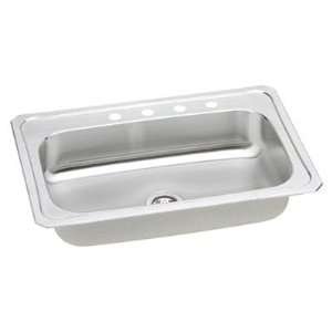 Elkay CRS33223 Gourmet Celebrity 3 Hole Single Bowl Kitchen Sink with 