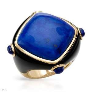    CleverEves Lapis Lazuli Gold Ring   Size 6: CleverEve: Jewelry