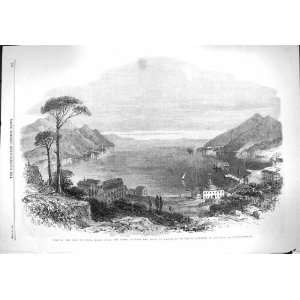  1862 VIEW GULF SPEZIA FORTS GARIBLADI HOUSE VARIGNANO 