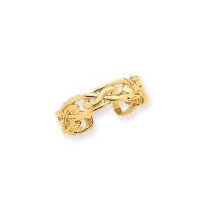  Weave Toe Ring in 14 Karat Gold Jewelry