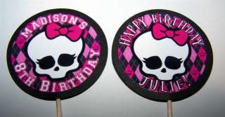 The Monster High images for the cupcake wraps are printed on 