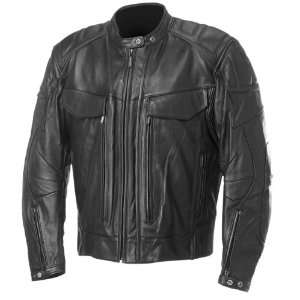  FirstGear Mens Scout IV Leather Jacket, Black   Large 