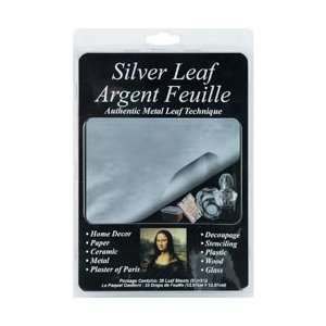  Speedball Art Metal Leaf Sheets 5.5x5.5 25/Pkg Silver 