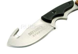 Skinner Knife G10 HANDLE Leather Sheath GUT HOOK Hunting Skinning 