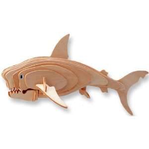  3 D Wooden Puzzle   Great White Shark  Affordable Gift for 