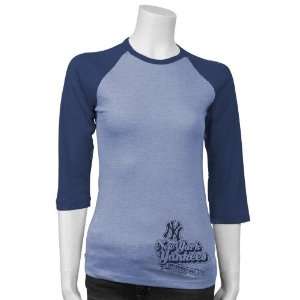   Navy Blue Established Glitter 3/4 Sleeve T shirt