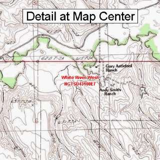 USGS Topographic Quadrangle Map   White River West, South Dakota 