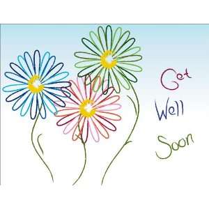  Cheerful Flowers Get Well   100 Cards Health & Personal 