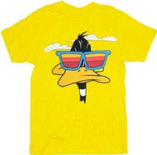  Daffy Duck In Shades Yellow Adult T shirt Tee Clothing
