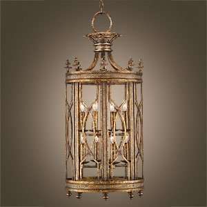   Pastiche Traditional / Classic Eight Light Foyer Pendant from the Pas