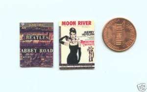 Miniature Dollhouse Sheet Music/ Moon River Beatles  