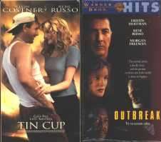 Rene Russo Kevin Costner VHS Tin Cup Outbreak  