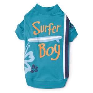  Casual Canine Polyester/Cotton Surfs Up Dog Tee, Suffer 